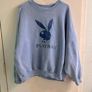 Pacsun Playboy blue sweatshirt with small stain see picture
